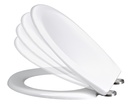 Abattant / Planche WC Thermodur Antibacterien + Freins de Chute + Vis Inox AISI 304 - BLANC