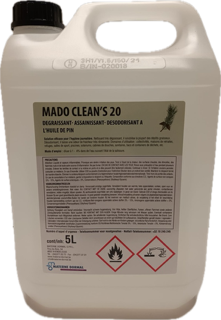 Mado 20 en 5L (Pin Power) Nettoyant Dégraissant Assainissant concentré à l'huile de pin (Type Dettol)