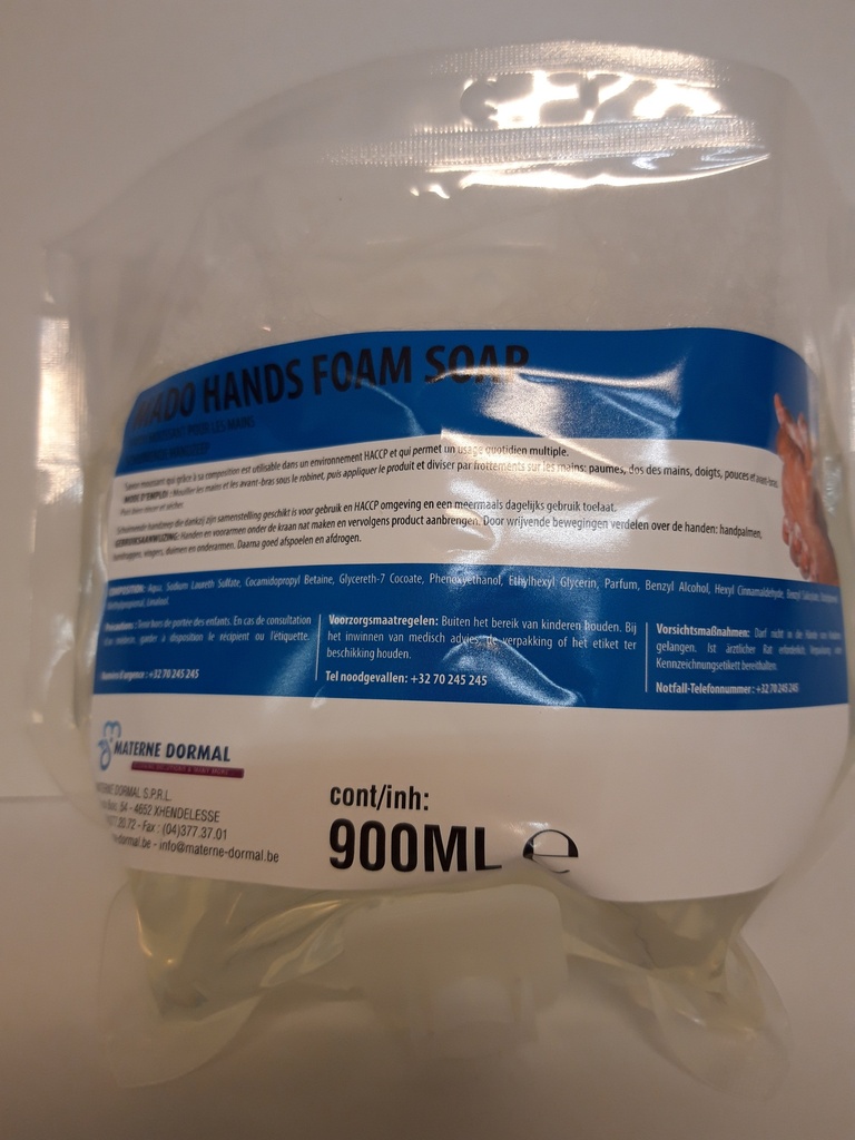 Mado Hands Foam Soap en 12x900ml - HACCP