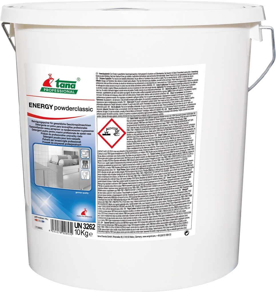 Energy powder classic (basic) 10kg-poudre lave-vais-