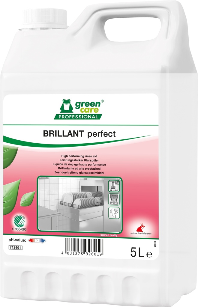Brillant perfect (E3)en 5L -rinç.lave-vais écolog.