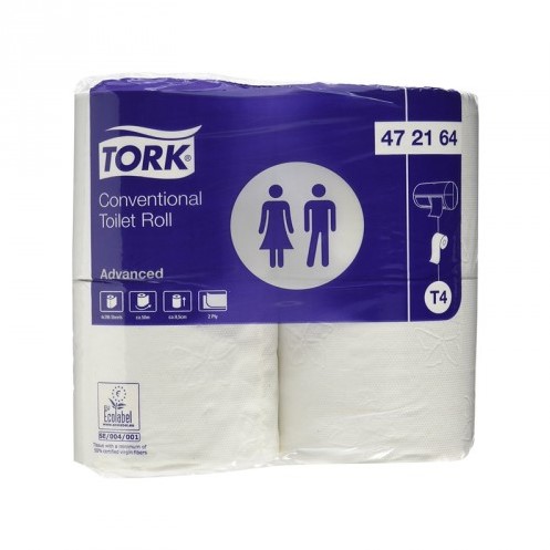 Tork Papier Toilette 400 coupons 2 plis Blanc T4 - x42 Rlx