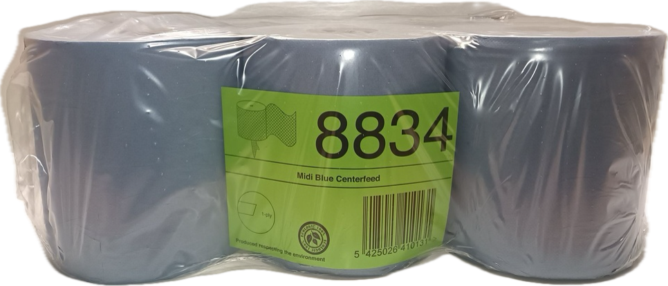 M Roll Bleu 1 pli Dévidage central 300M x20cm  x 6 rlx