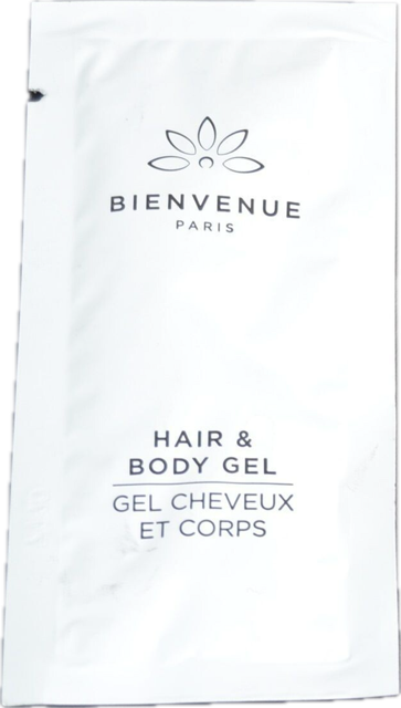 Gel Cheveux&amp;Corps 9ml Sachet papier Bienvenue x 500 pièces
