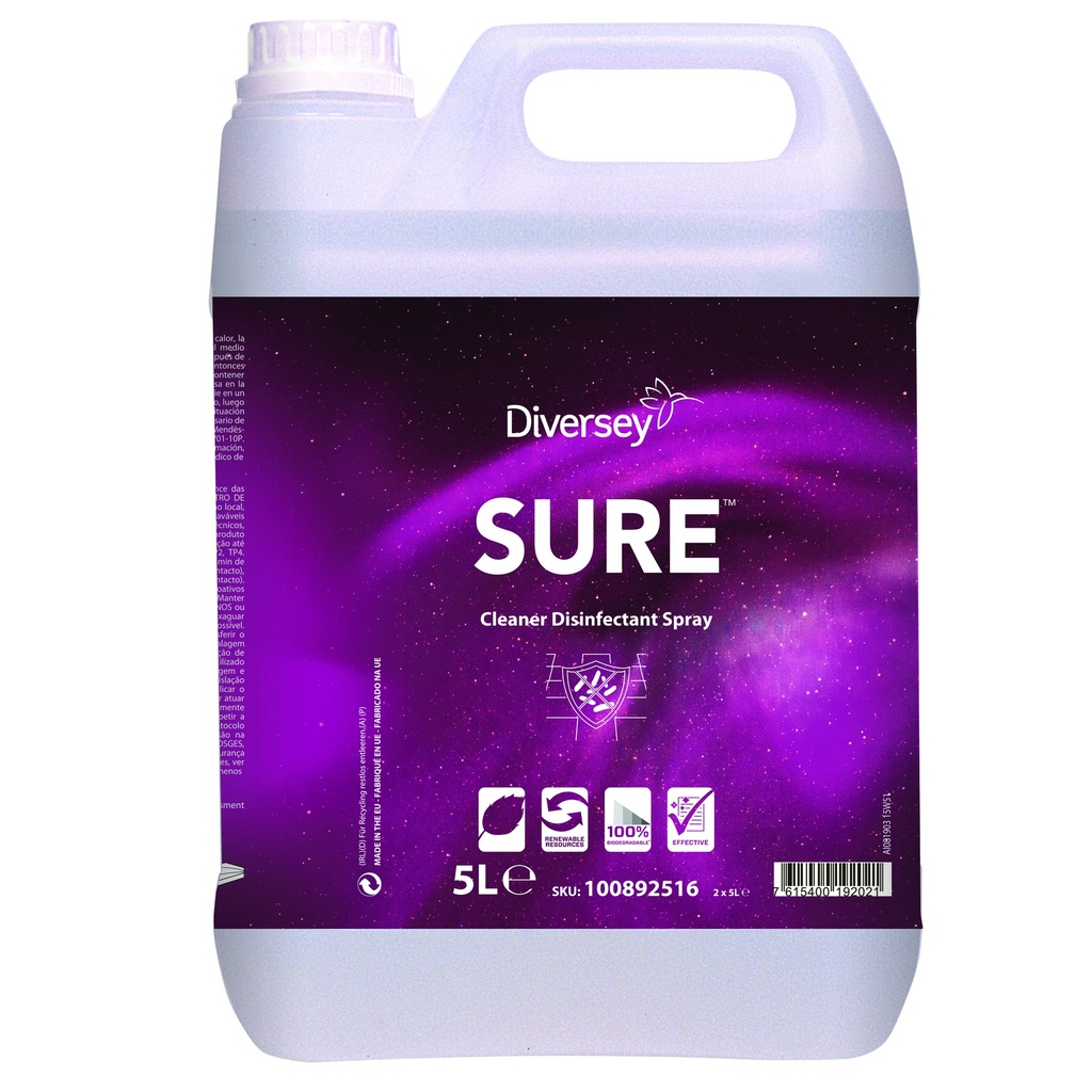 SURE Cleaner Desinfectant spray 5L