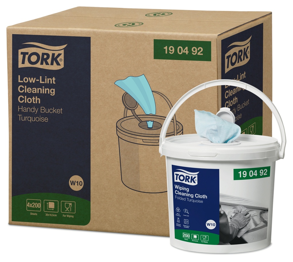Tork Seaux Low-Lint Cloth Chiffon Turquoise x 4pces - W10
