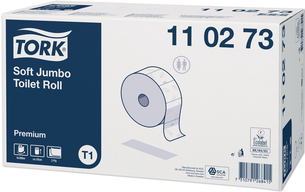 T Tork + 360M 2 pl 6Rlx-Tork Toil premium jumbo soft T1