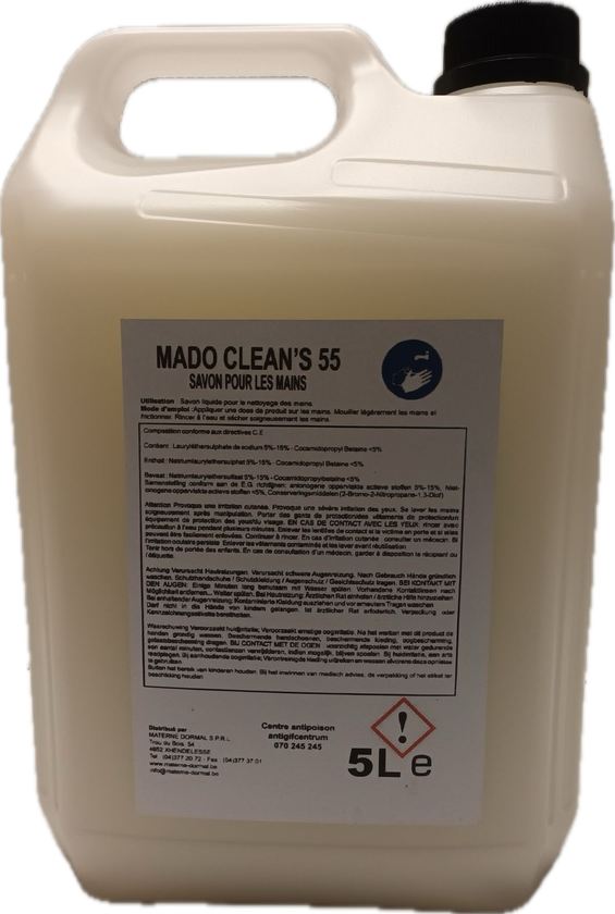 Mado Clean's 55 en 5L - Savon mains doux
