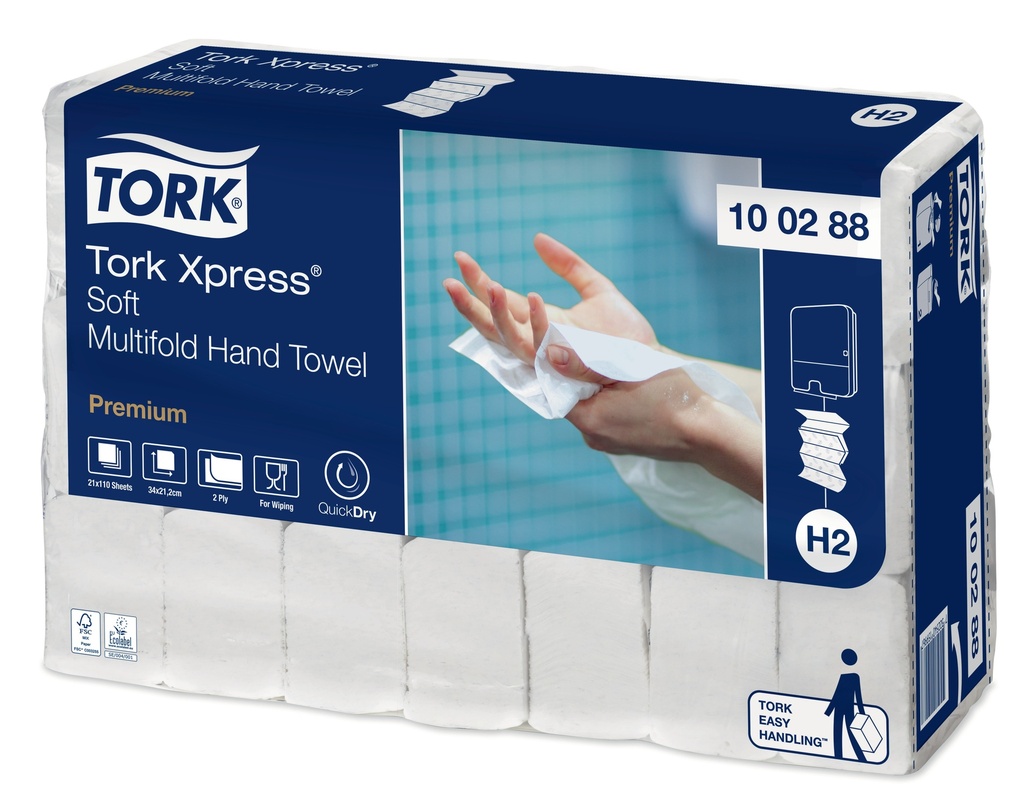 Serviette mains X Press Plus-Tork Hand Soft premium 2plis x2.310pcs  H2