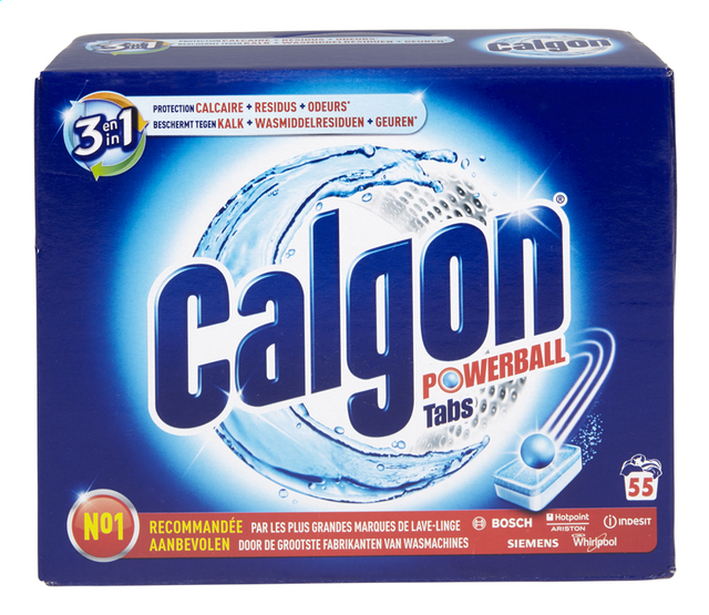 Calgon Powerball anti-calcaire Tabs 3en1 x55 pièces
