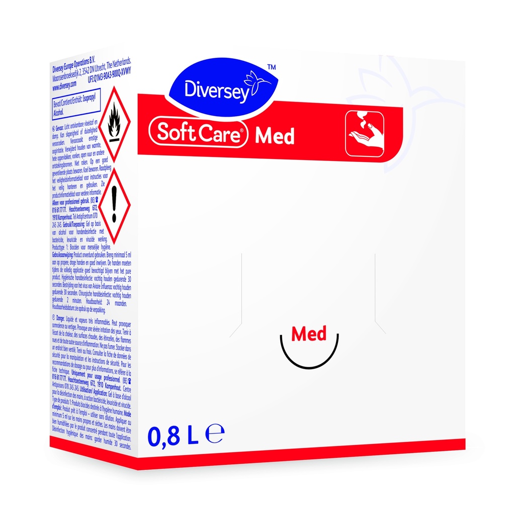 Soft Care Gel+Alcool Med  H 5 en 800ml :Notif 1130