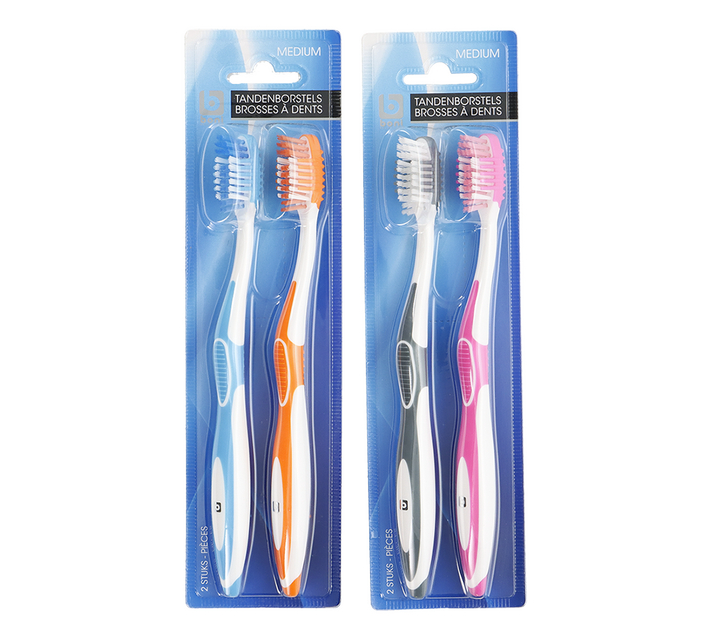 Brosses à dents medium x 2 pièces