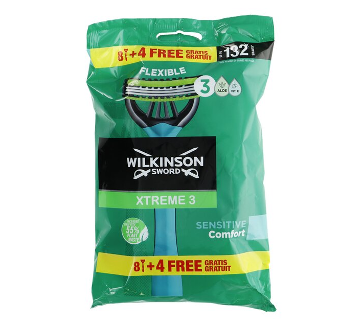 Rasoir Jetable Sensitive Wilkinson 8+4 pièces