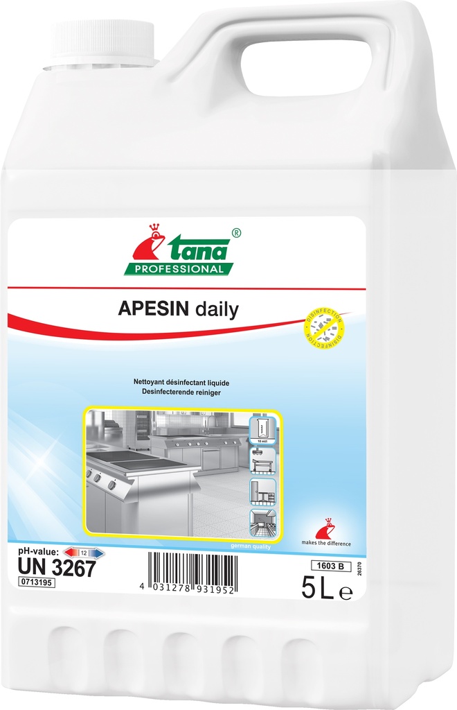 APESIN daily en 5L désinfectant agréé -1603B-Biocide