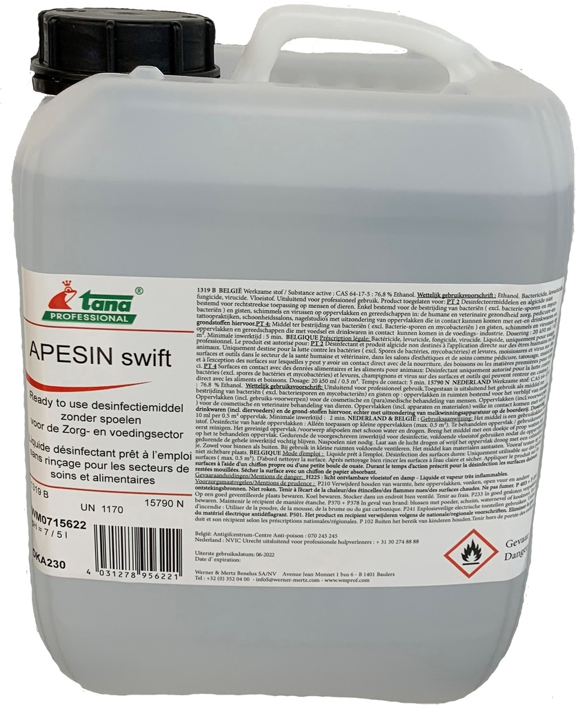 Apesin swift en 5L  -agréé 1319B -Biocide-