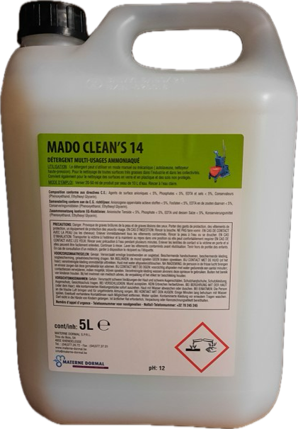 Mado 14 en 5L nettoyant ammoniaqué