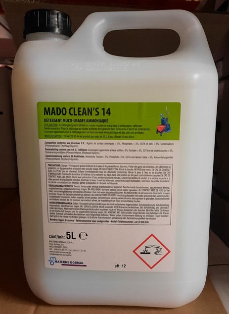 Mado Clean's 14 en 5L nettoyant ammoniaqué