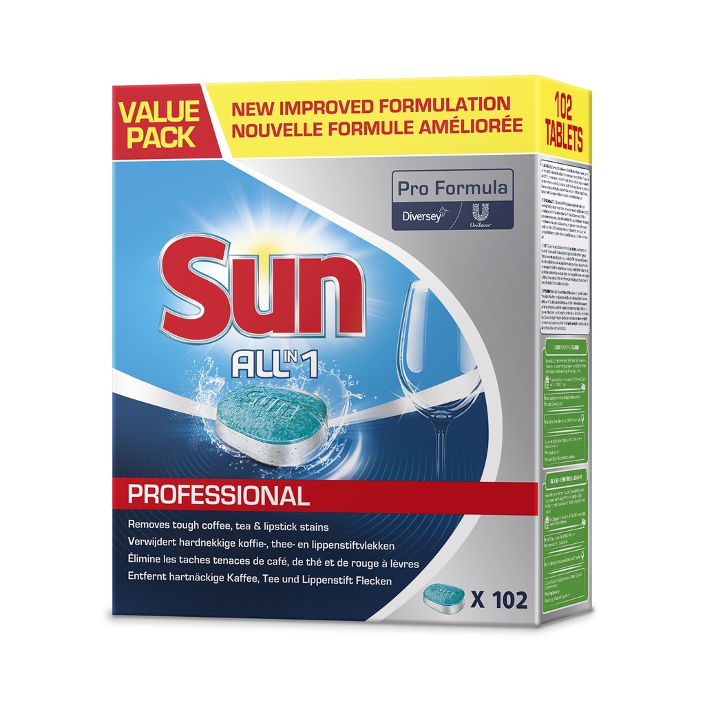 Sun Pro Formula All-in-One Tablettes lave-vaisselle x102 pièces