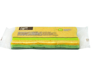Récureur  vert + éponge - Petit modèle -10x7x2.5cm x 3pcs/prix paquet