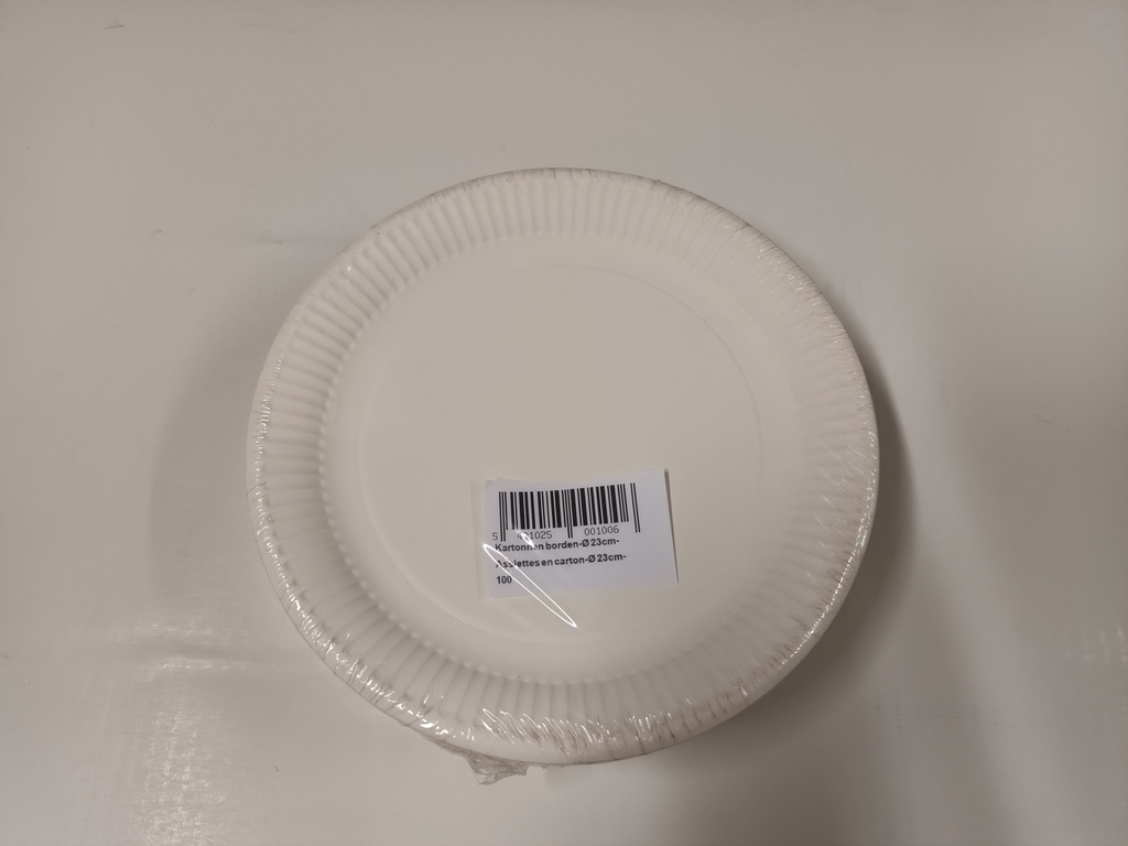 Assiette Carton ronde 23cm - x500 pièces