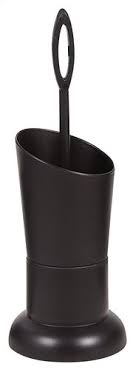 Garniture/Support  WC +brosse en Noir