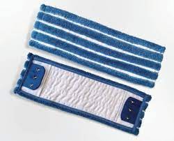 Mop Multi Frange plate M.fibre bleu 3 trous 46x16cm
