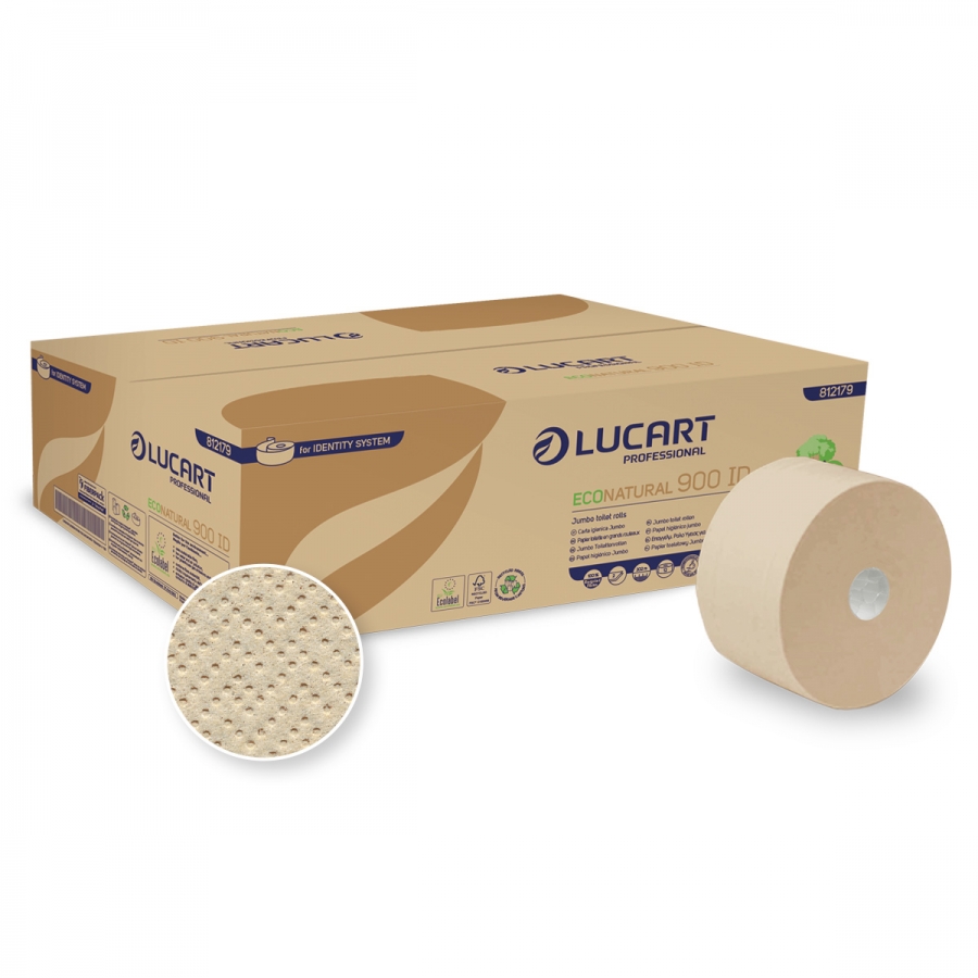 Papier Toilette ECONATURAL 900ID auto cut 2plis x12Rlx Lucart
