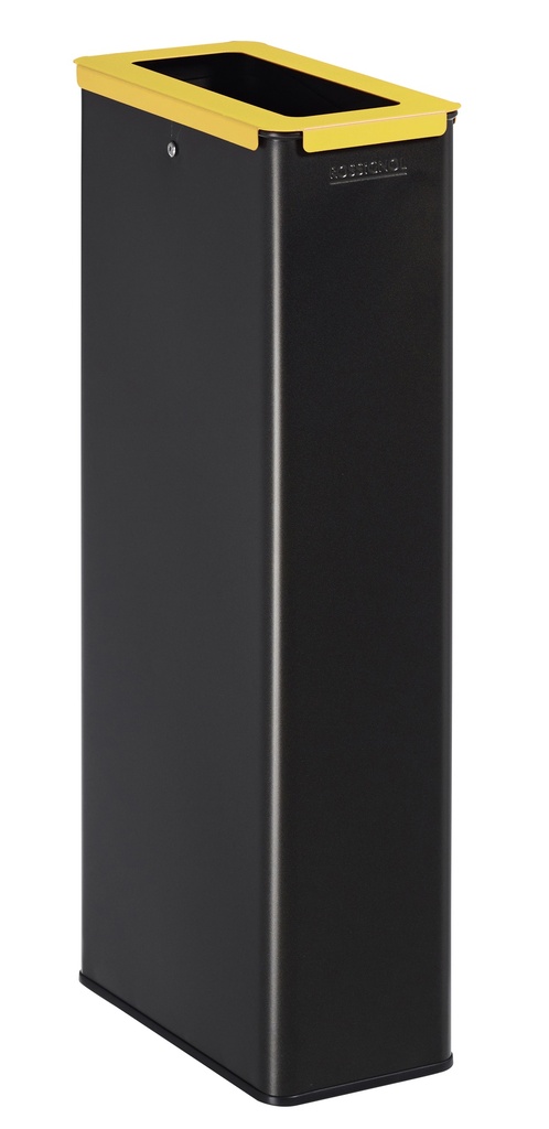 Poubelle Tri Selctif 20L - Gris + Couvercle Jaune Colza