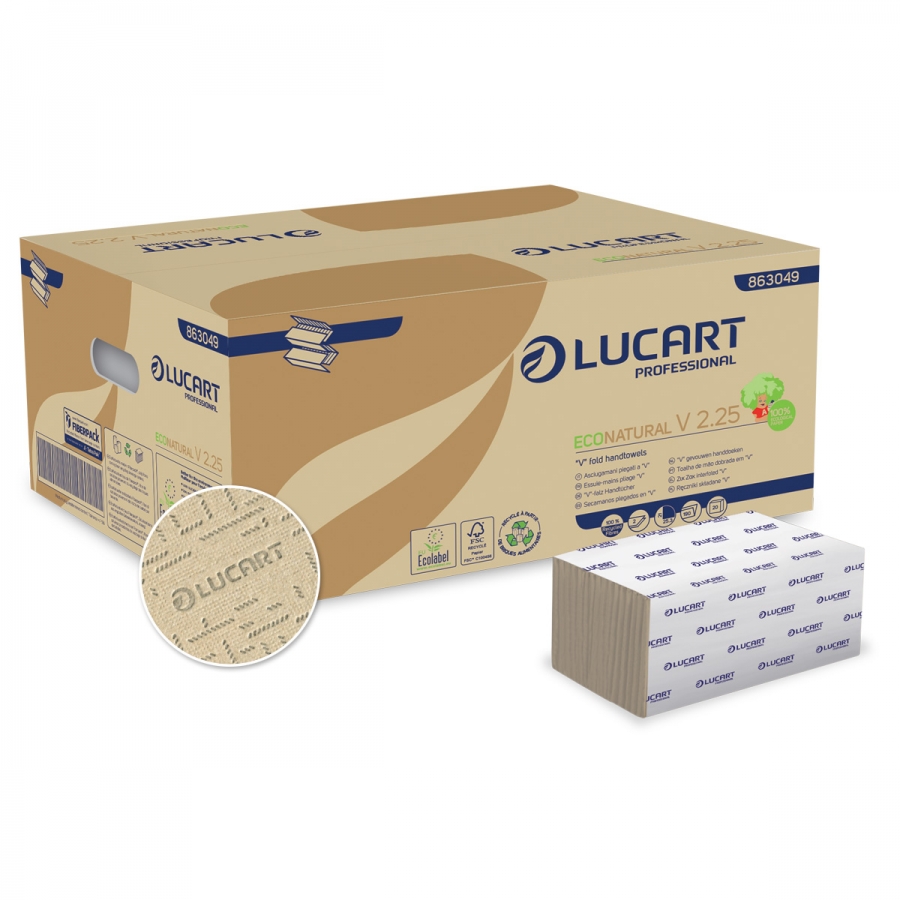 EcoNatural Lucart V2.25 2 plis 21x25,3cm - 20x190 coupons