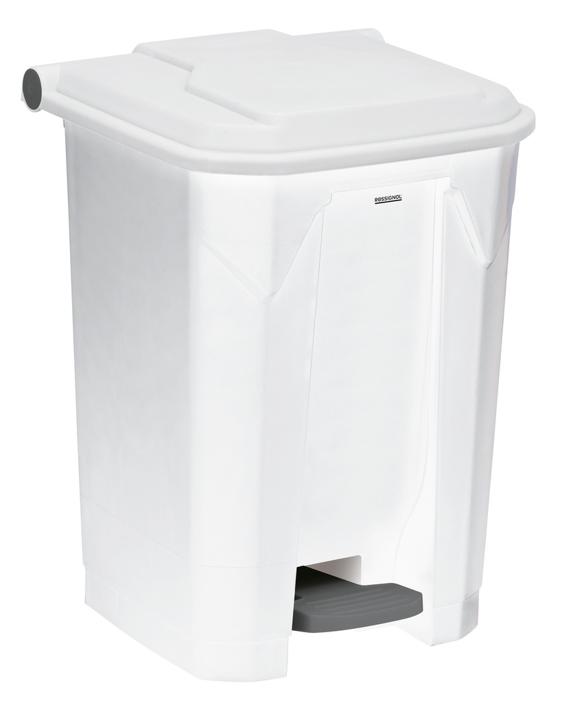 Poubelle à pédale 50L Utilo - Blanc/Blanc