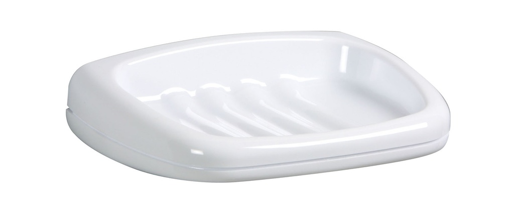 Porte Savon Mural plastique blanc 16x11,1x4cm