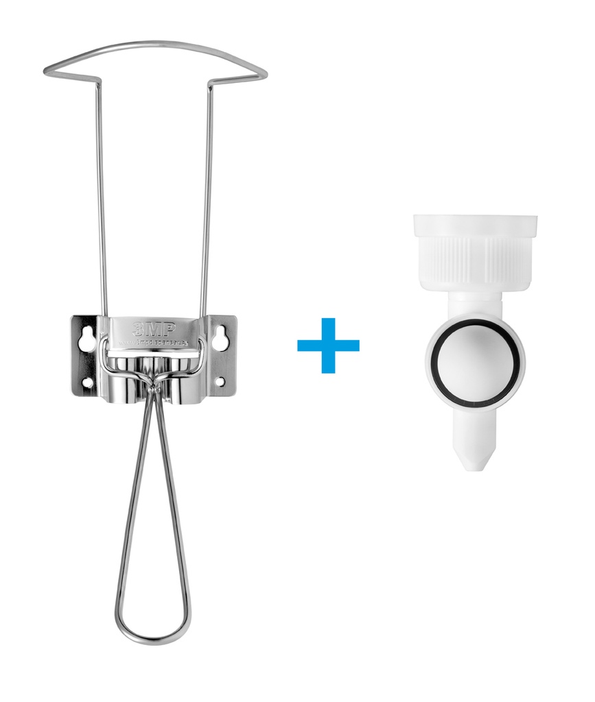 Dipp distributeur inox à coude et bouchon doseur pour gels et crèmes mains