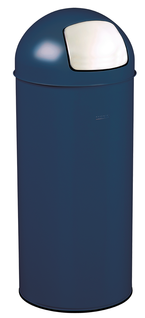 POUBELLE PUSH COUVERCLE A TRAPPE - 45L - BLEU 5001  MAT LISSE