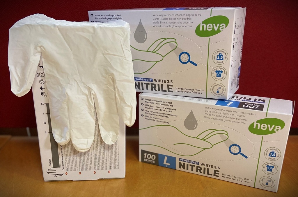Gant Nitrile Blanc 3,5g non-poudré x100 pièces