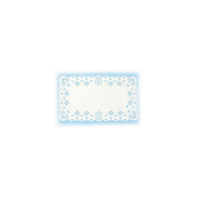 Dentelle rectangulaire blanche 30 x 40 cm / 250 pces