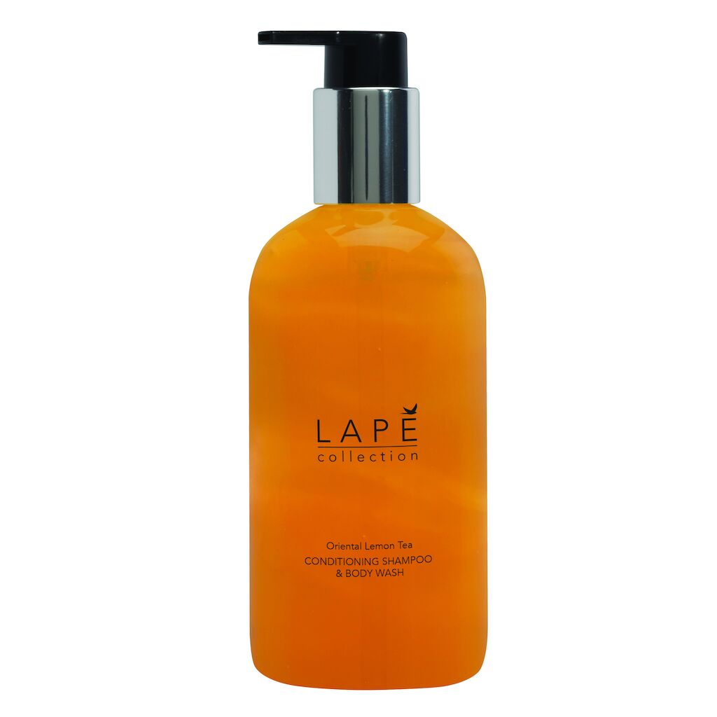 LAPĒ Collection Oriental Lemon Tea Conditioning Shampoo &amp; Body Wash 8x0.3L - Shampoing et gel douche bienfaisants à l'arôme de thé citronné d'Orient