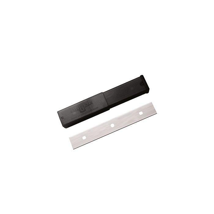 Lames 15cm en acier inoxydable pour grattoir à vitres haut de gamme - 1 étui = 25 lames - Unger