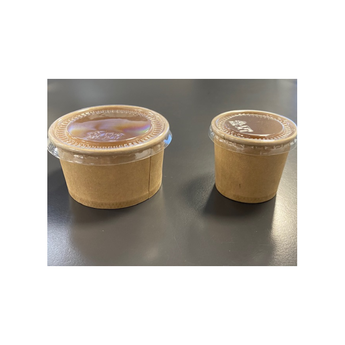 Pot à sauce en carton DELIPACK POTCART60 - brun kraft - ø62x35mm 60ml - Cart.20x50pcs