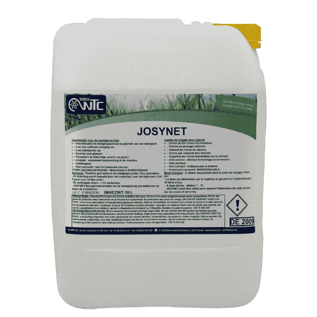 JOSYNET en 10L Liquide de rinçage Lave-vaisselle DE2009