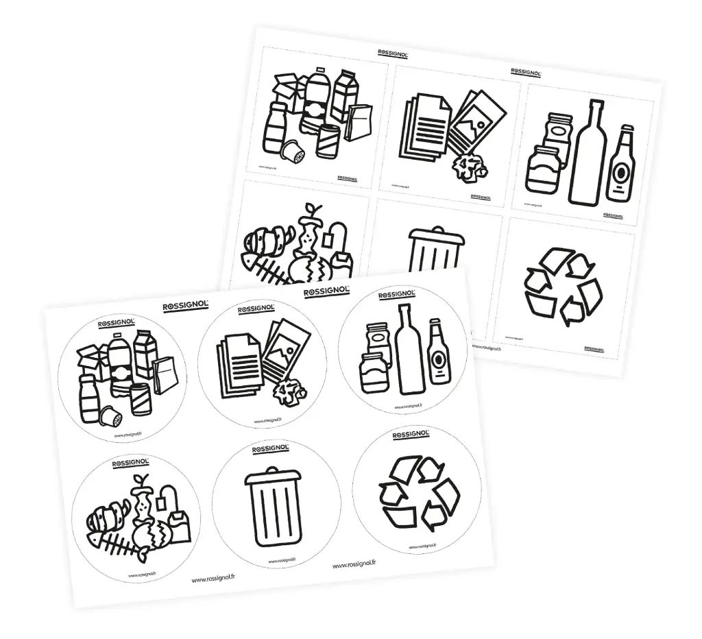 COLLEC Lot de 2 planches autocollantes