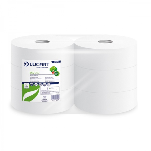 [812118] [007T] Papier Toilette Maxi Eco Lucart 350M 2plis Blanc x 6Rlx Jumbo