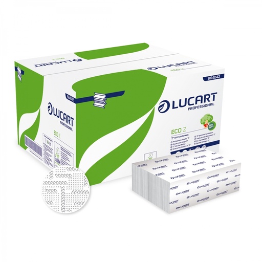 [864042] [007X] Serviette mains X press Eco Lucart( Z) 22,5x24cmx3.000pcs H2