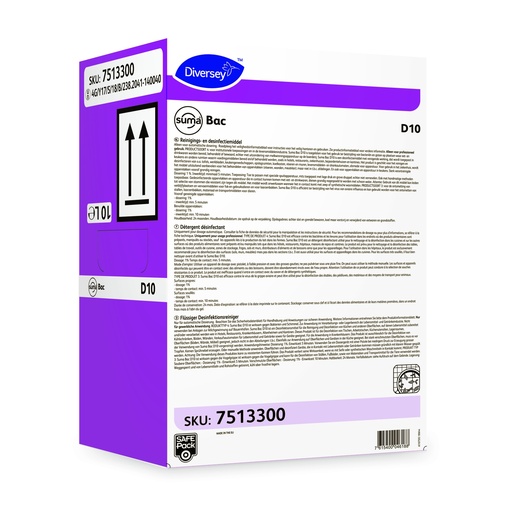 [7513300] [1079] Suma Bac D10  S/Pack 10L-agréé 1106B-Biocide-