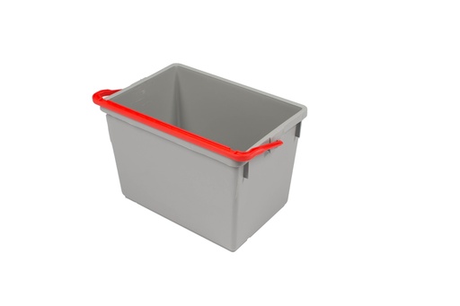 [905237] [1772] Seau 10L Gris avec Anse Rouge - Numatic