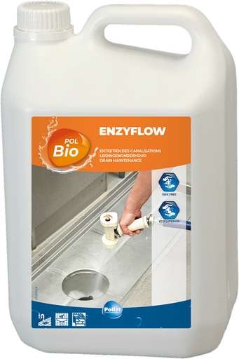 [2103358] [2231] POLBIO Enzyflow 5L- Entretien Bacs à graisses-Pollet