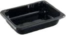 [2654] [EURC21871] Barquette scellable CPET noir 187x137x60mm -x420pc