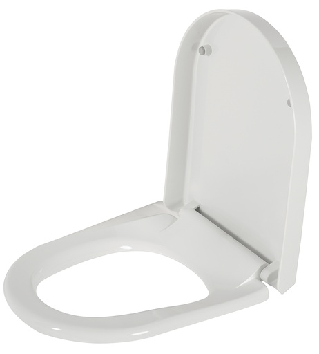 [51591 SUAVE] [32095] Abattant WC Thermoplastique + Freins de Chute -  BLANC