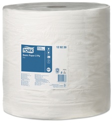 [4002] [12 92 39 - W1] Tork Basic Paper Roll Blanc 2 plis x1Rlx