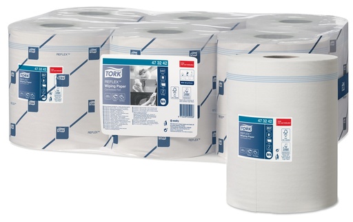 [473242] [40031] Tork Reflex 1 pli blanc dévidage centrale 300m x6rlx -M4