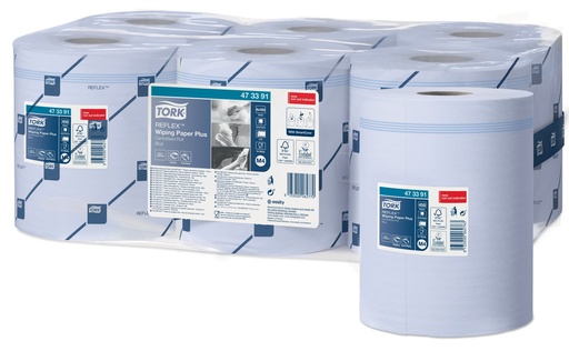 [47 33 91] [40032] Tork Reflex Bleu 2 plis x6Rlx - 150M - 450 coupons -M4